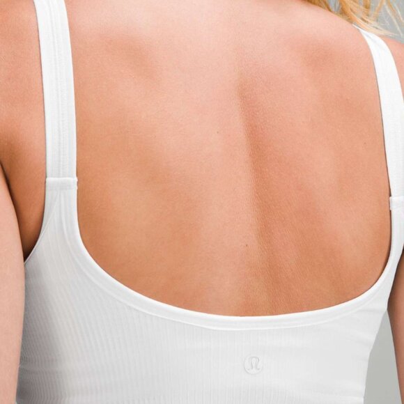 Lululemon Tank Top ebb to street crop b/c cup womens White (size 4) workout - Picture 4 of 7
